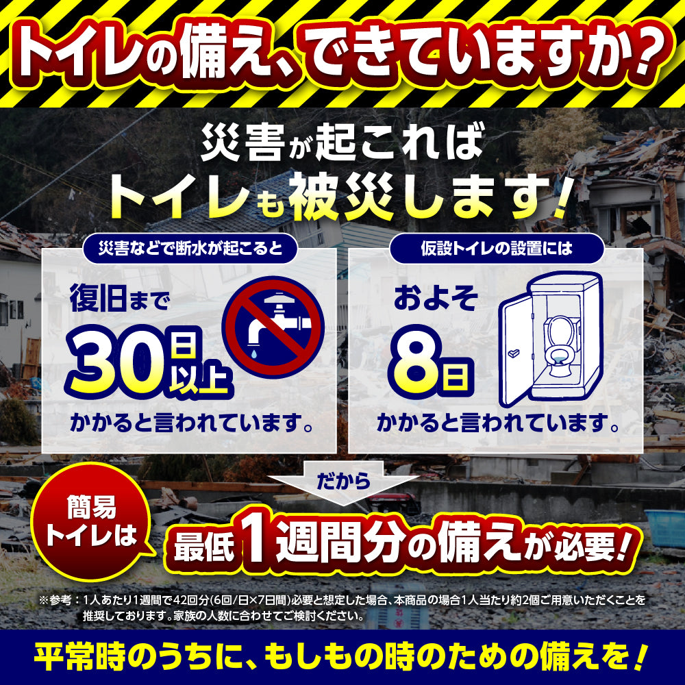 【ティーファイブ・防災士監修】Bunkerおたすけ簡易トイレ20回分